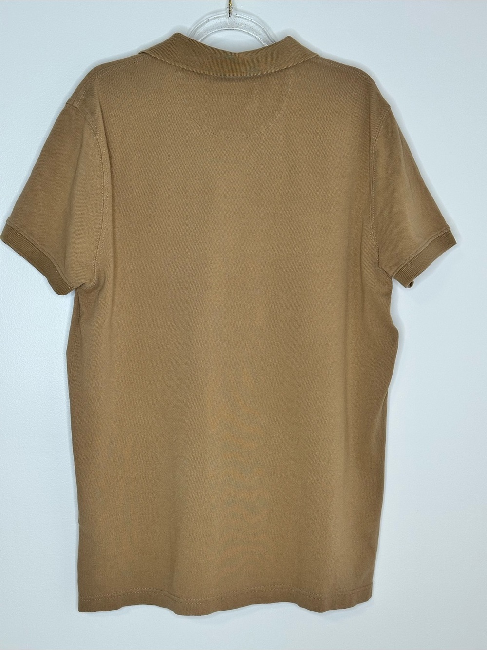 Massimo Dutti Beige Cotton Polo Shirt Casual Fit Size M - Picture 3 of 8